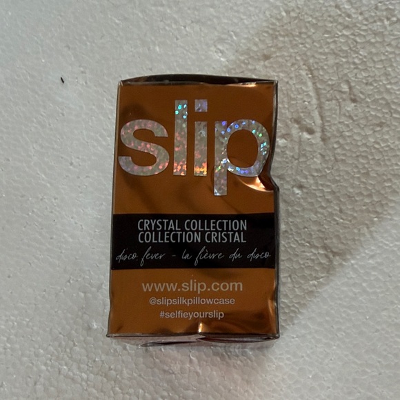 NWT Slip Silk Skinny Scrunchies Set -of 4 Cream, Tan, Black, grey with crystals - Picture 3 of 5